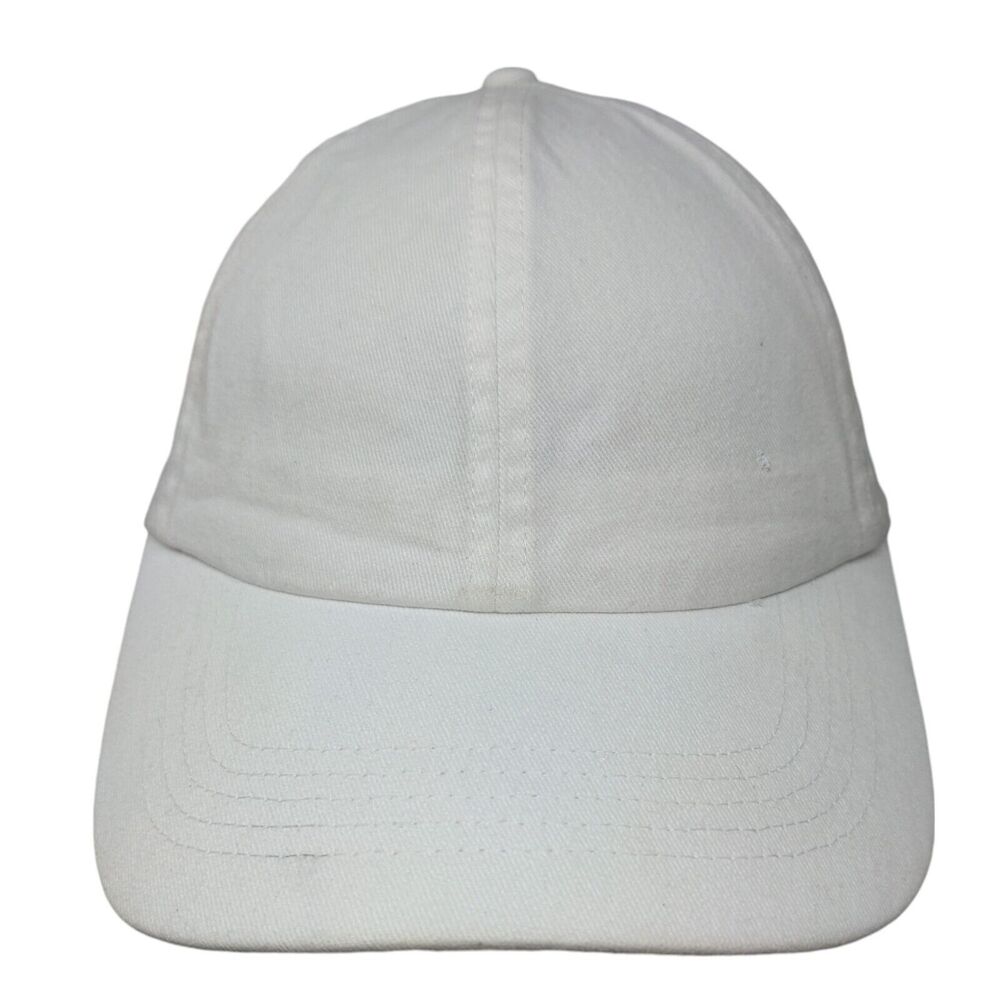Gap Slideback Hat White One Size Adjustable Solid 6 Panel Blank